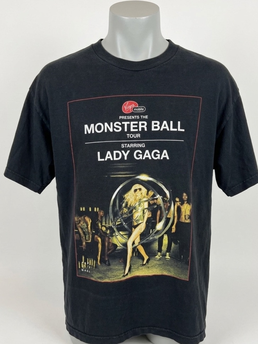 Vintage Lady Gaga Monster Ball Tour Shirt XL 2010 2011 Graphic Concert Tee Black